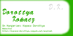 dorottya kopacz business card